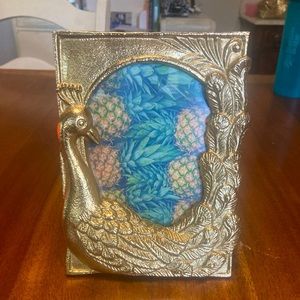 Beautiful peacock gold picture frame
